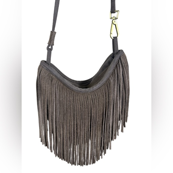 Altar'd State Handbags - ALTAR'D STATE Chocolate Brown Fringe Suede Bag HOBO